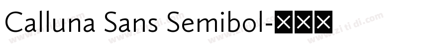 Calluna Sans Semibol字体转换